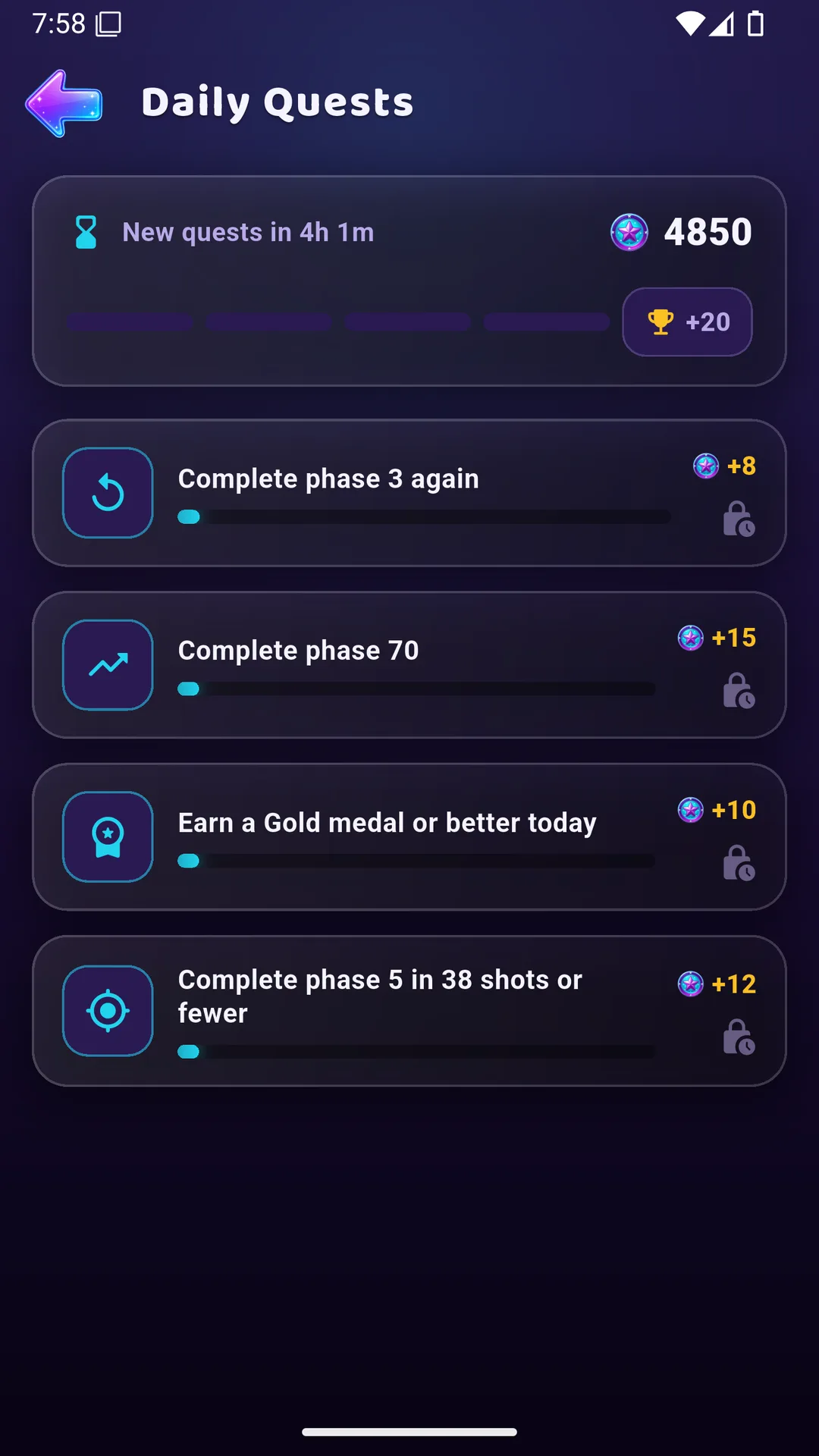 Daily quests