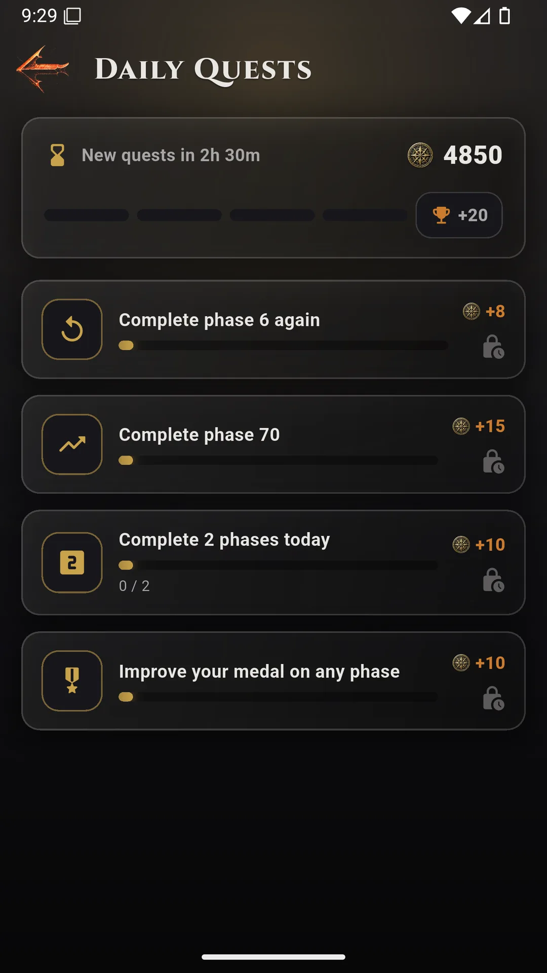Daily quests