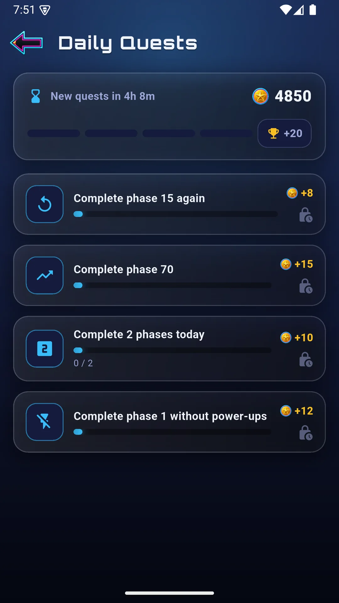 Daily quests